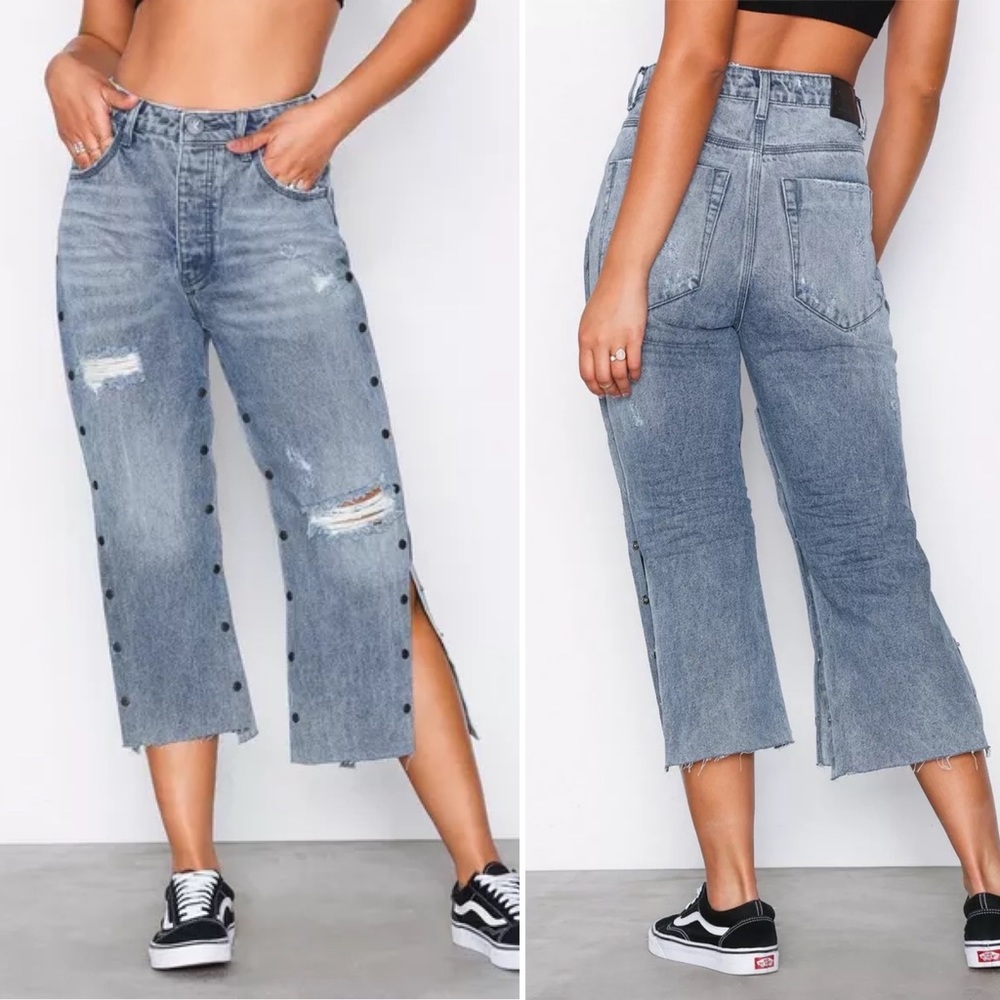 NWT ONE TEASPOON 32 SPLIT HOOLIGANS LOW WAIST RELAXED STRAIGHT LEG JEAN